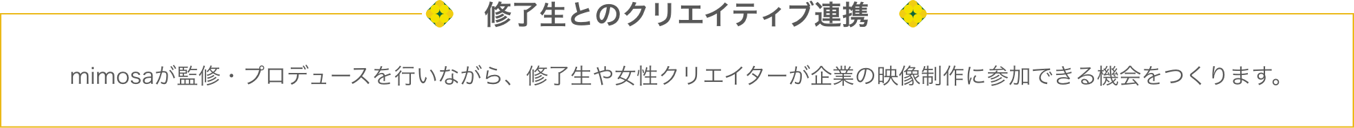 修了生とのクリエイティブ連携